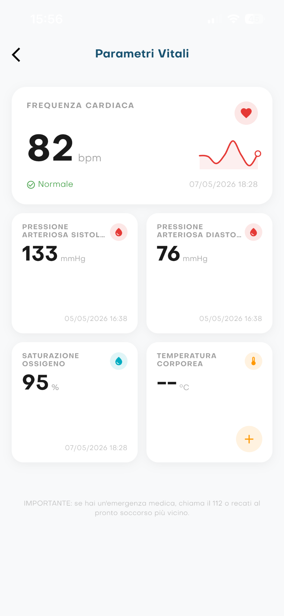 Parametri vitali GoVisit